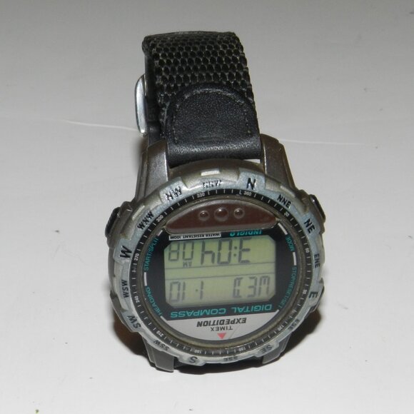 Vintage Timex Expedition Digital Compass Watch Men Black Strap Band New Battery - Picture 14 of 14